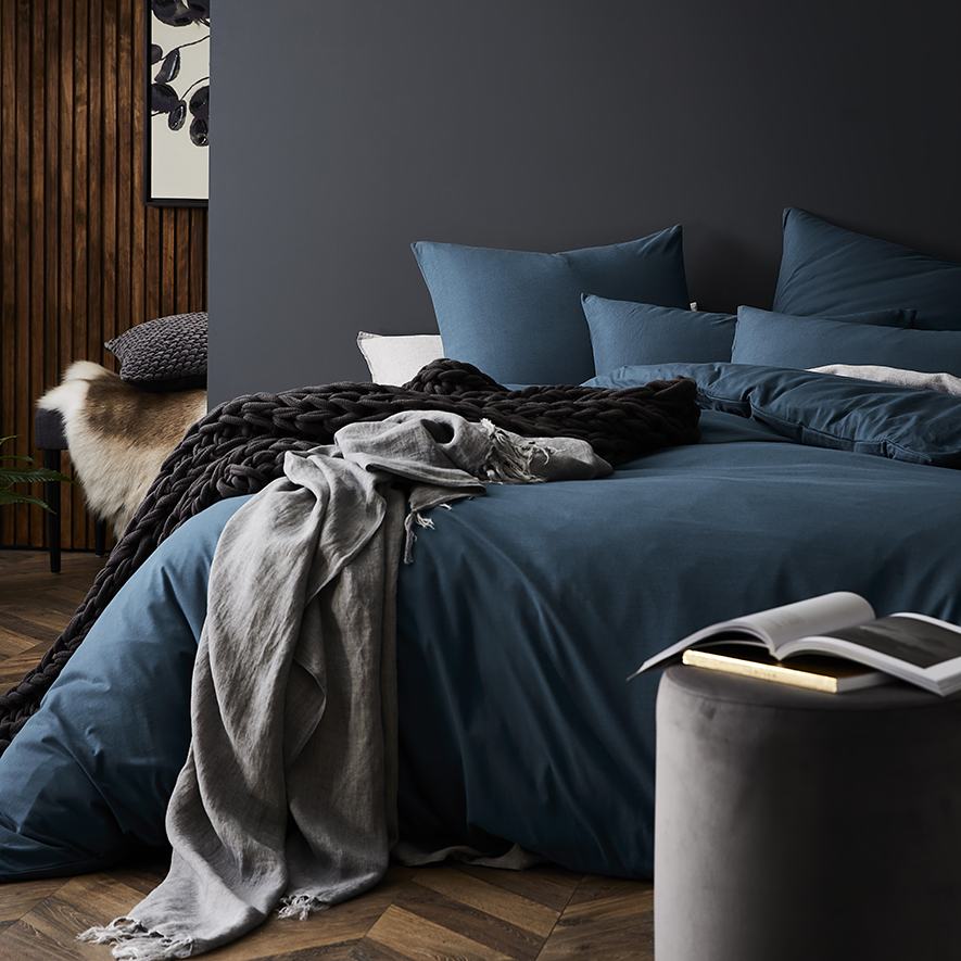 Ultra Soft Jersey Quilt Cover Teal Adairs