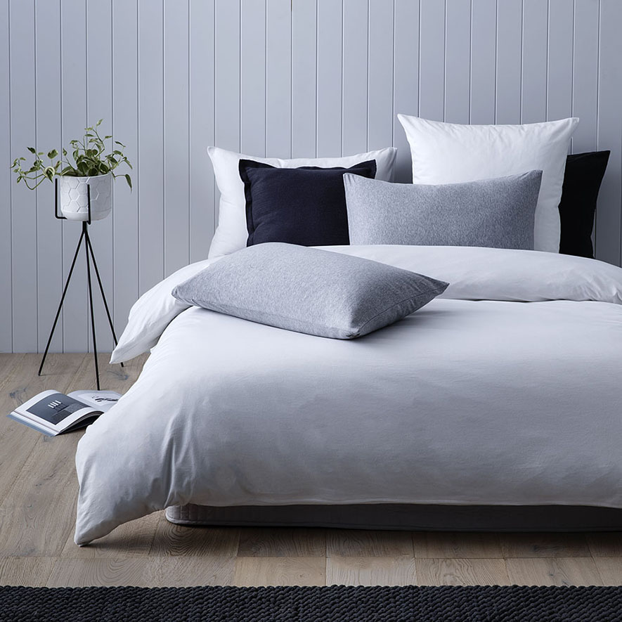 Ultra Soft Jersey White Quilt Cover Separates Adairs