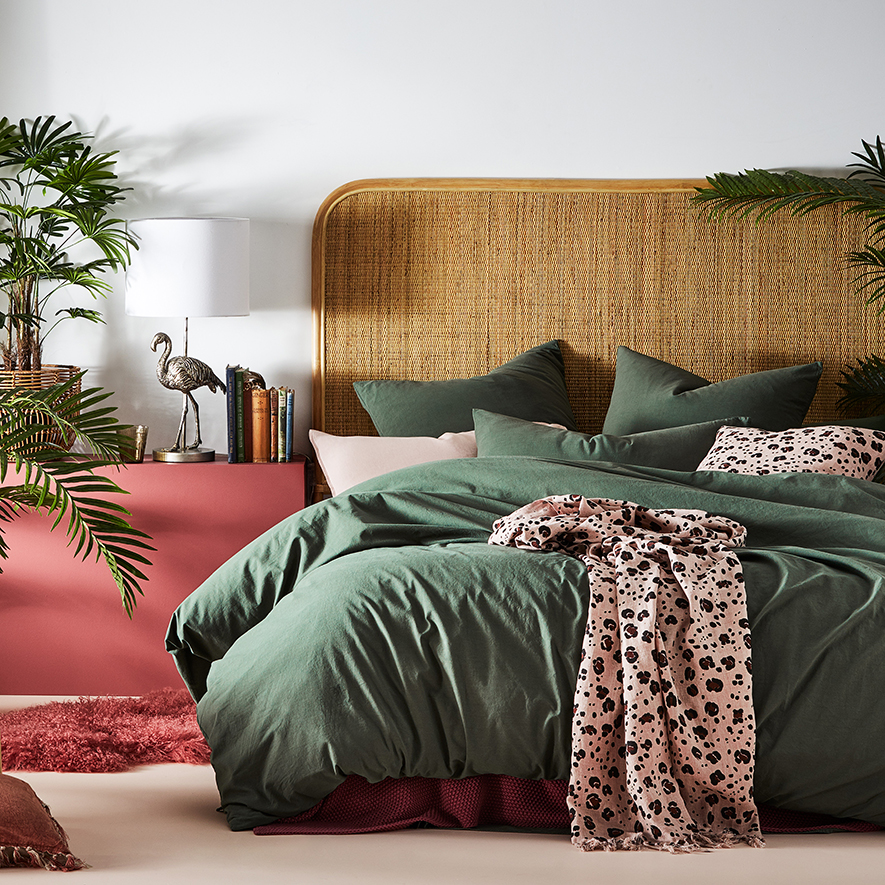 Stonewashed Cotton Forest Quilt Cover Adairs