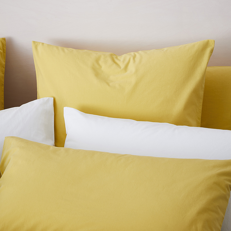 Stonewashed Cotton Quilt Cover Mustard Adairs