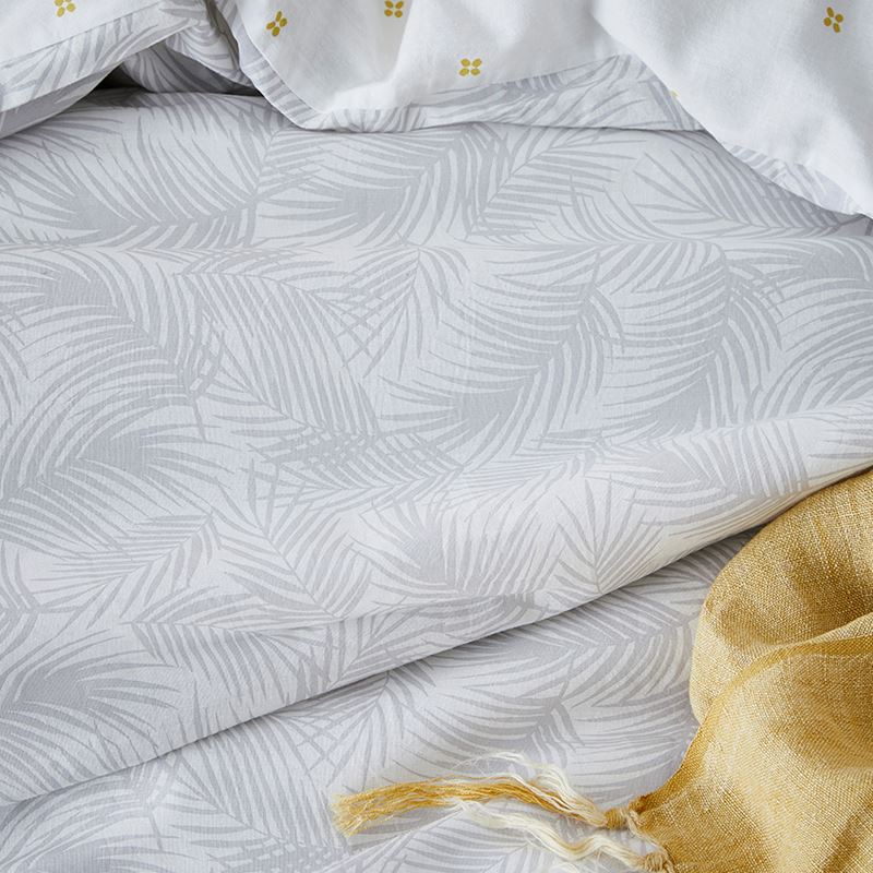 Stonewashed Printed Cotton Quilt Cover Cluster Fern