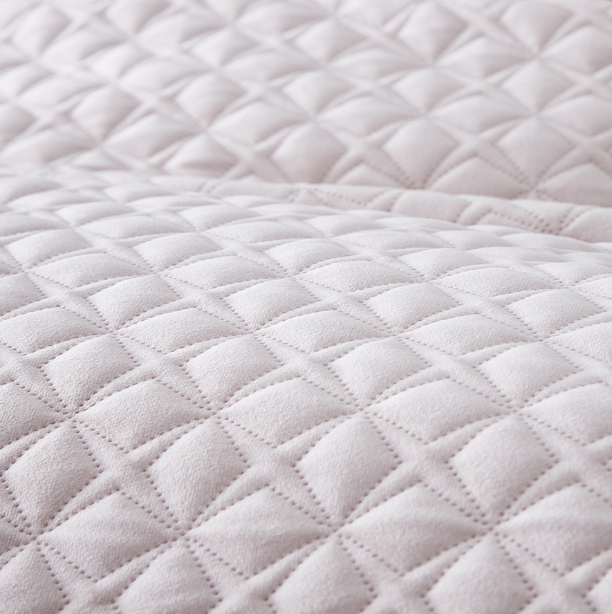Duke Quilted Velvet Quilt Cover Dusty Pink Adairs