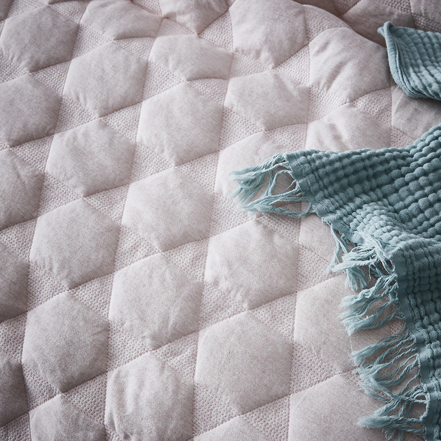 Cordon Quilted Jersey Quilt Cover Pink Adairs