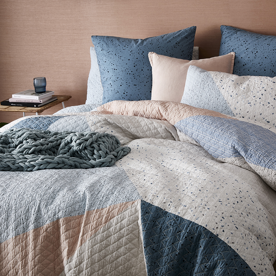 Remi Quilted Quilt Cover Blue Adairs