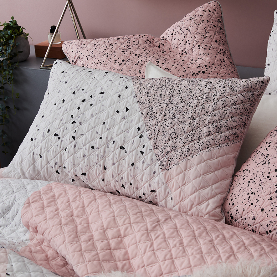 Remi Blush Quilted Quilt Cover Separates Adairs