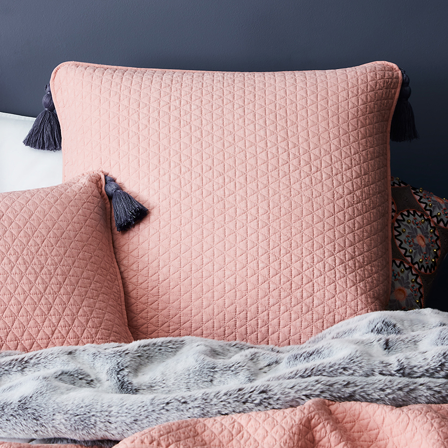 Bristol Quilted Coverlet in Blush Adairs
