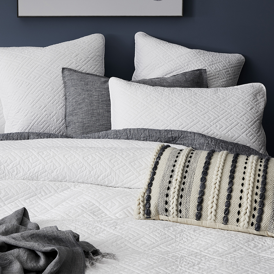 Saxon Quilted Quilt Cover White Adairs