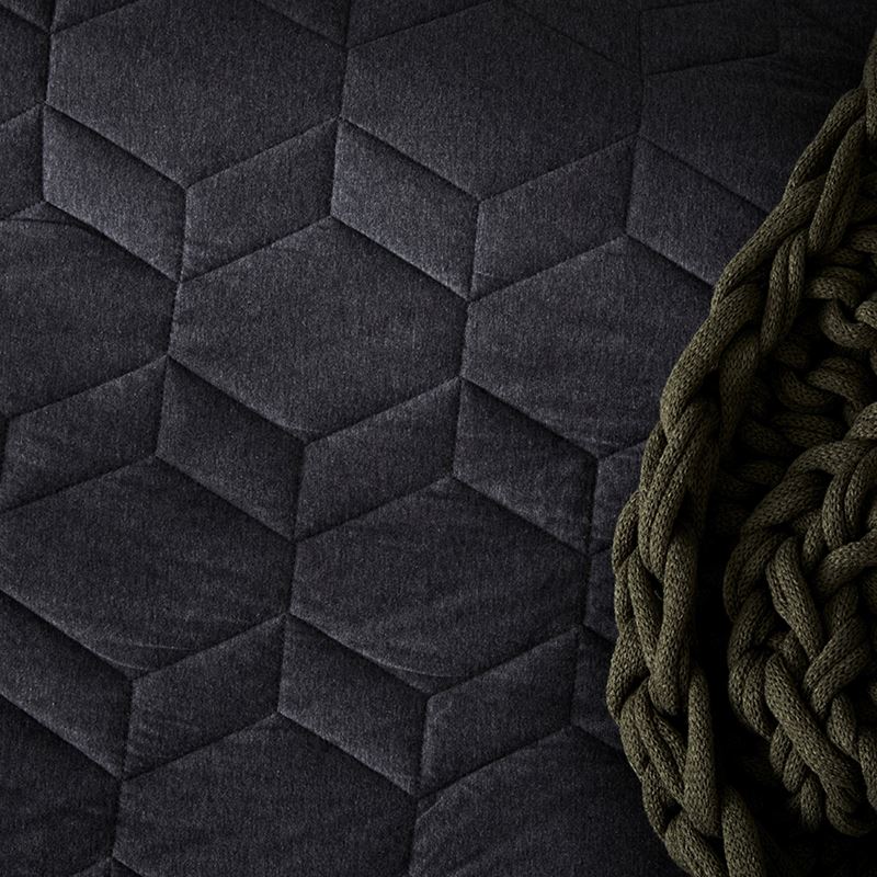 Hampton Bamboo Quilted Quilt Cover Coal