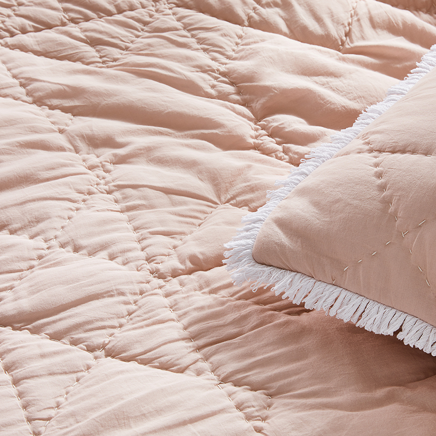 Amelie Quilted Pale Pink Quilt Cover Adairs