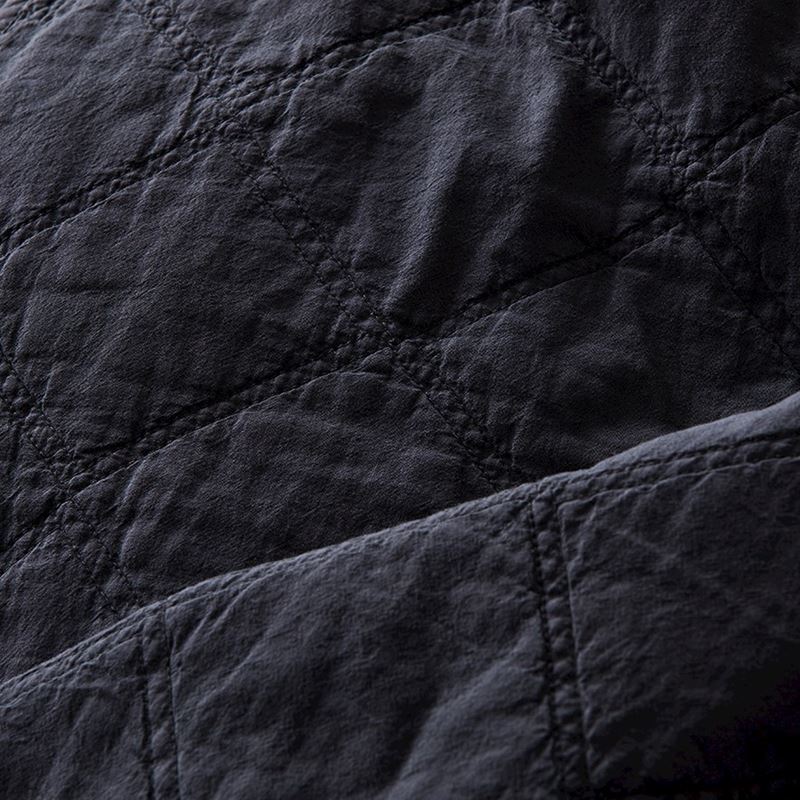 Stonewashed Cotton Coal Quilted Coverlet Separates