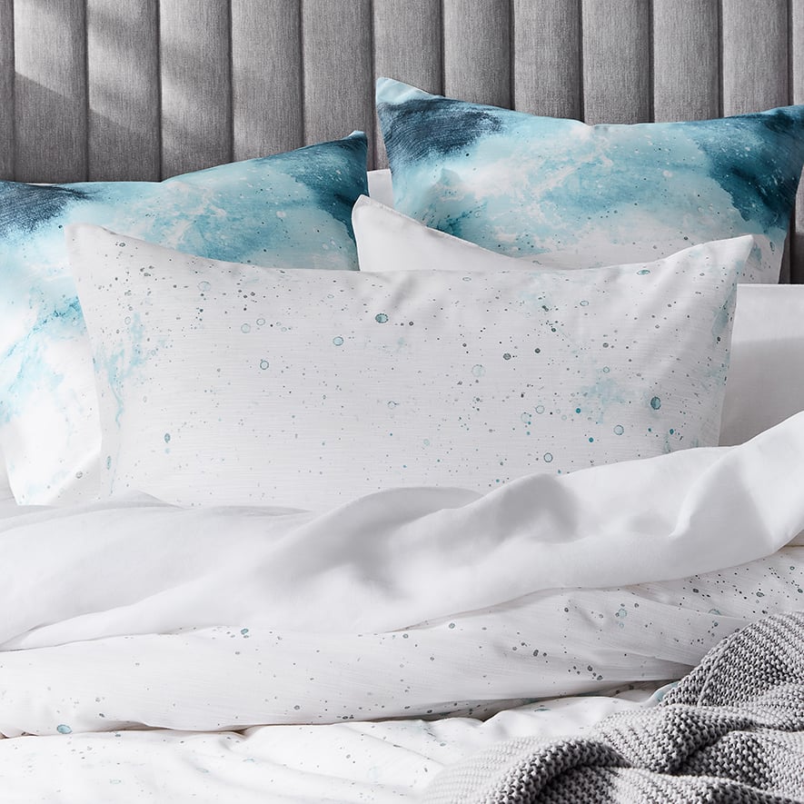 Harmony Aqua Quilt Cover Set Adairs