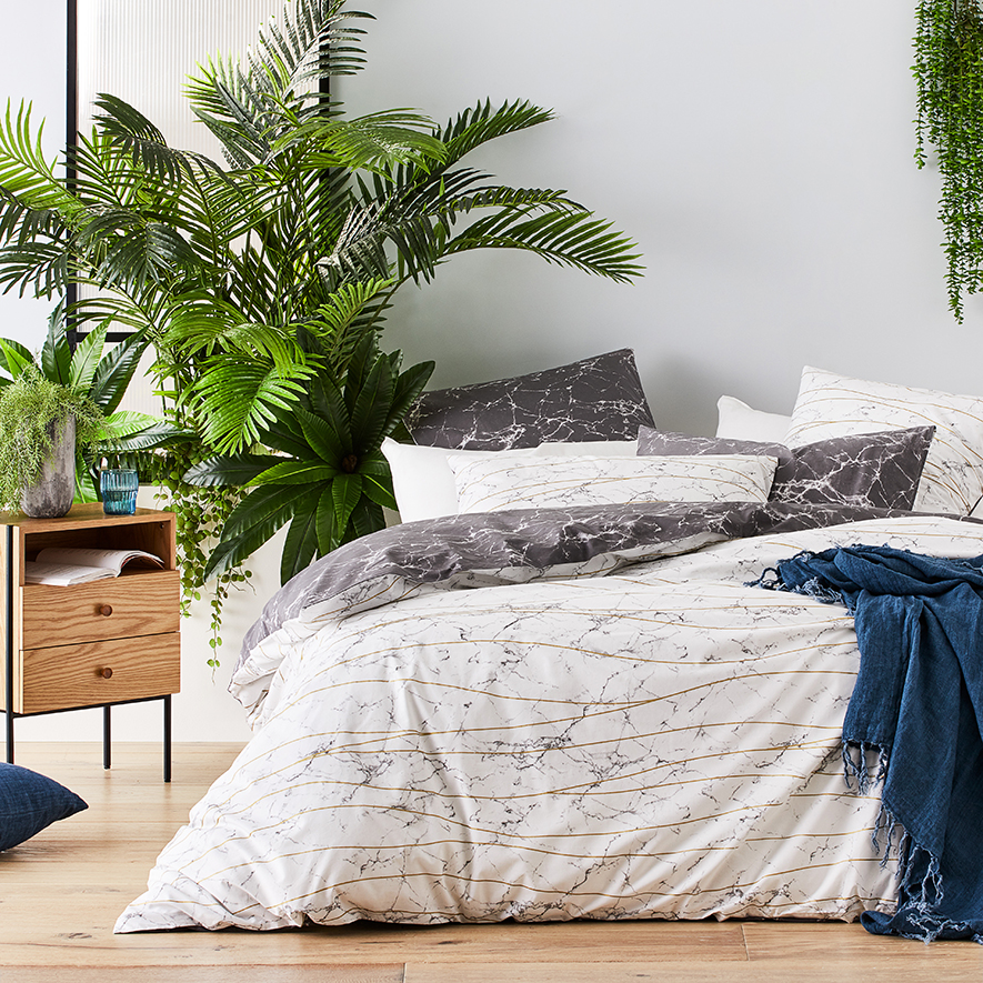 Melrose Marble Quilt Cover Set Adairs
