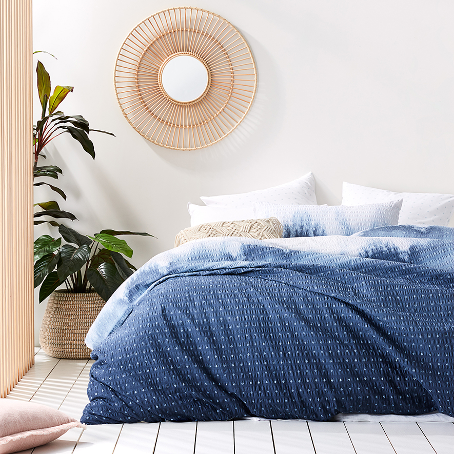 Ombre Quilt Cover Set Blue Adairs