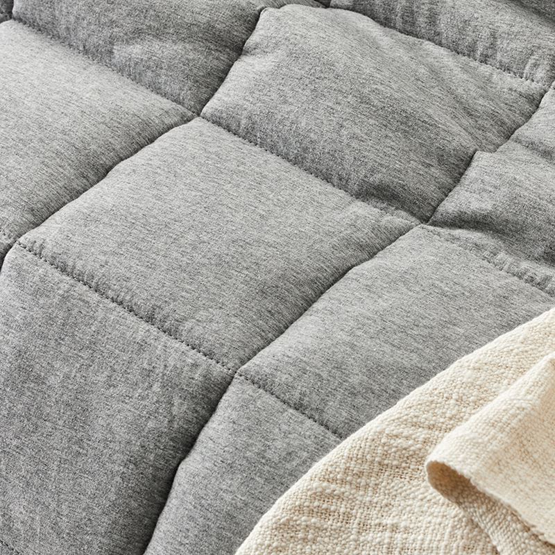 Ultra Soft Jersey Quilted Coverlet Grey Marble