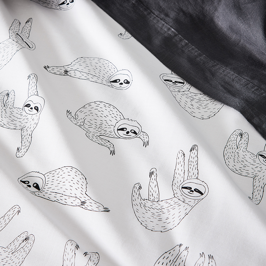 Novelty Sloth Quilt Cover Set Adairs