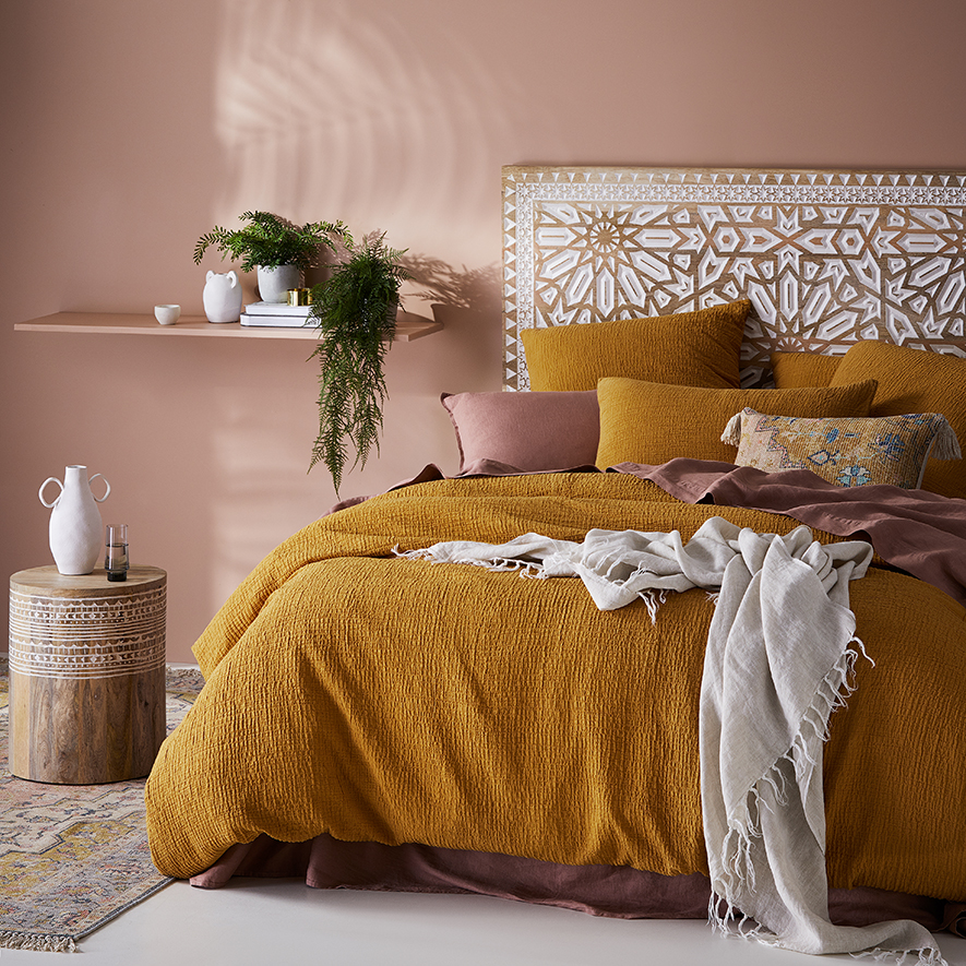 Adairs mustard quilt cover 2025