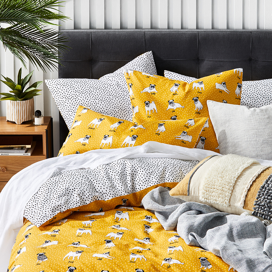 Pug duvet cover double shop