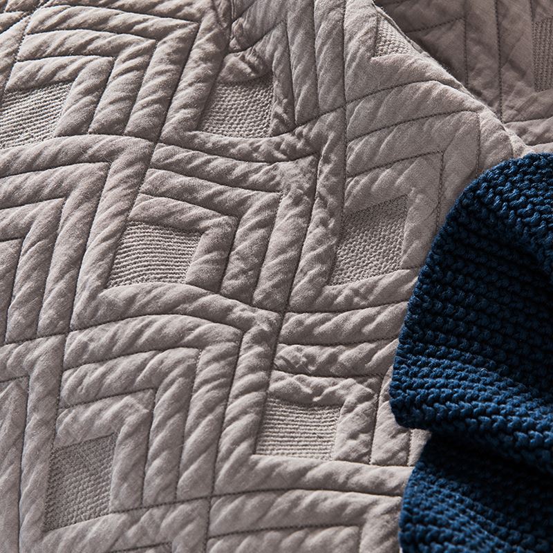 Soho Quilted Ash Quilt Cover