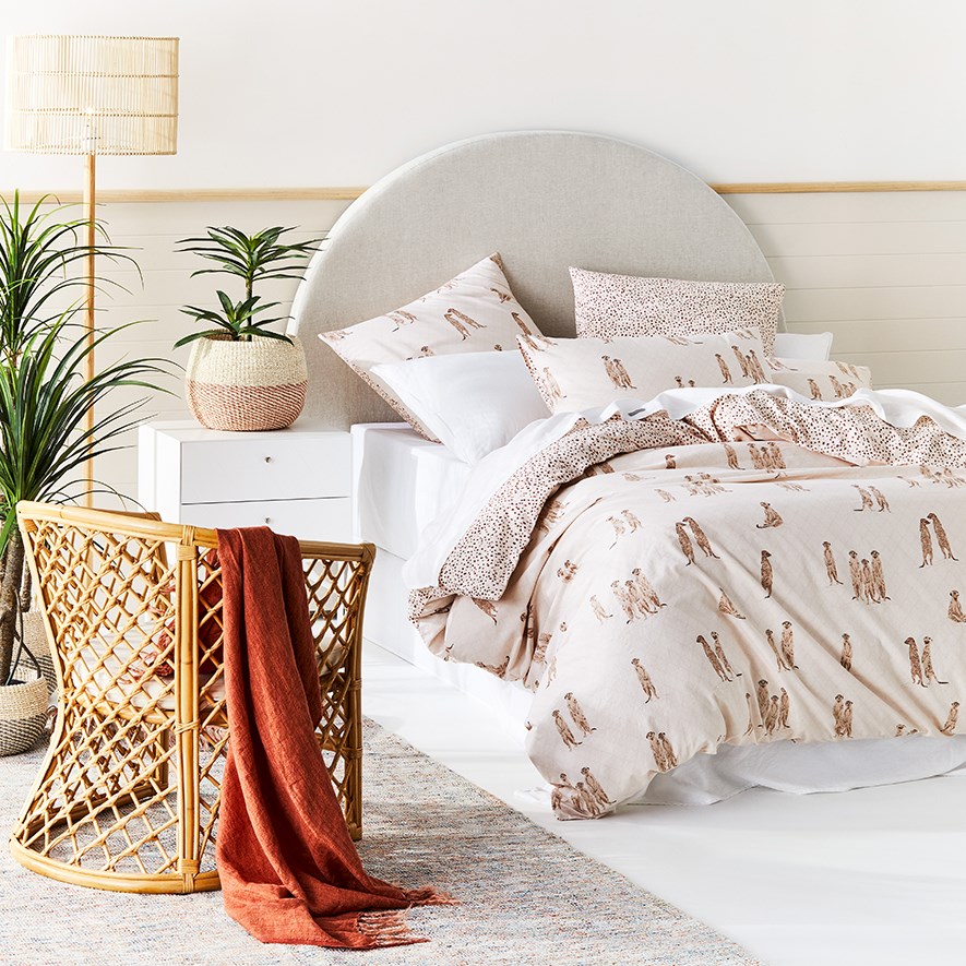 Meerkat Neutral Quilt Cover Set + Separates Adairs