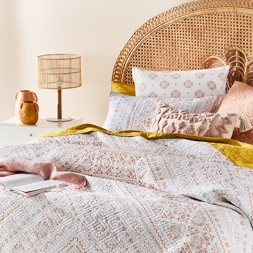 Bangalow Quilted Earth Quilt Cover | Adairs