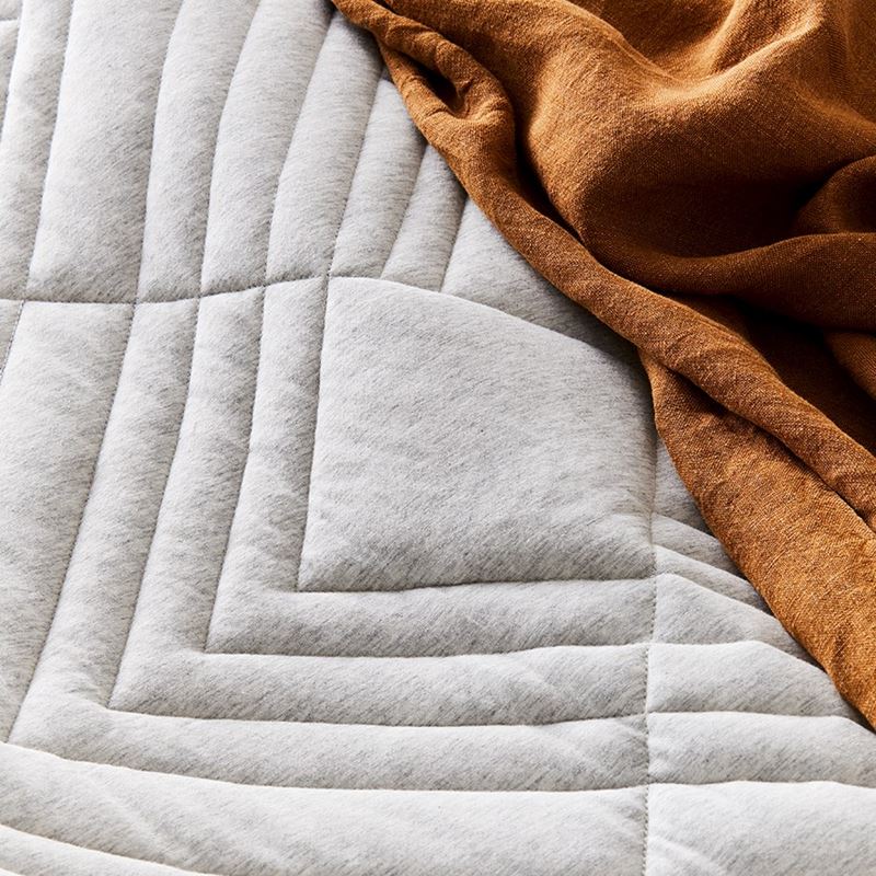 Maddox Grey Marle Quilted Jersey Quilt Cover