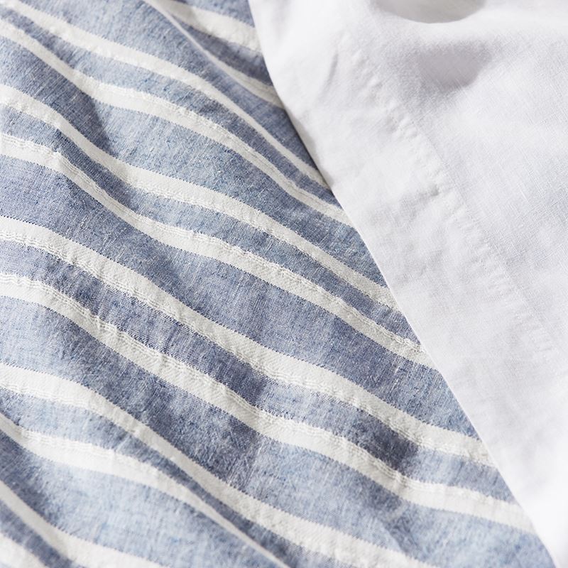 Hudson Linen & Cotton Chambray Stripe Quilt Cover