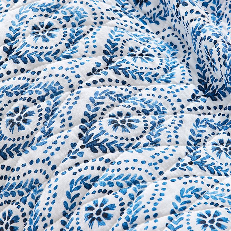 Sari Quilted Blue Quilt Cover