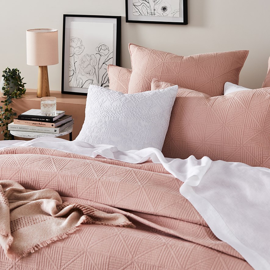 Prism Quilted Nude Quilt Cover Adairs