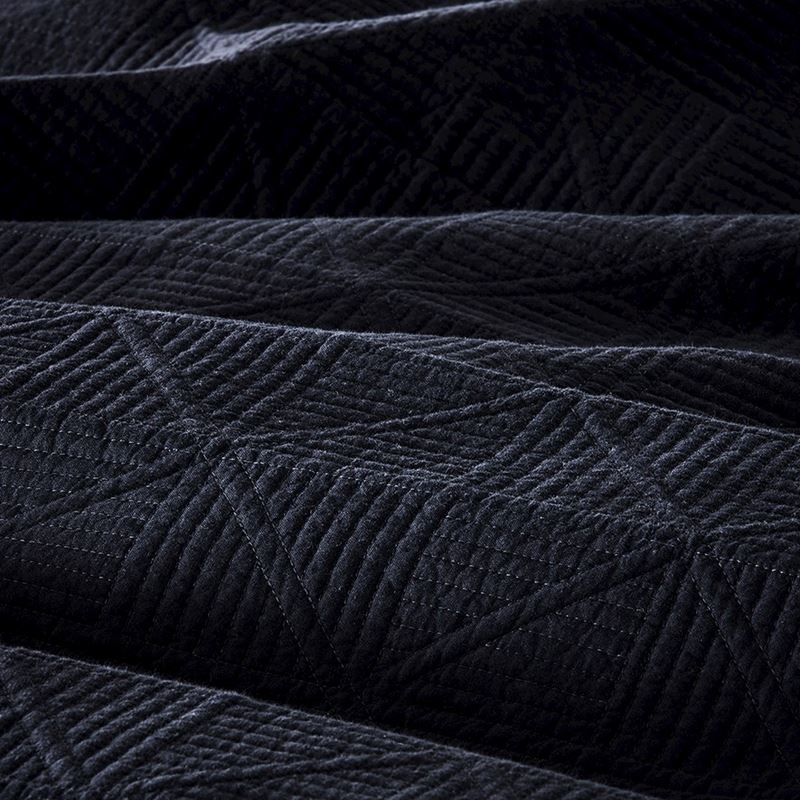 Prism Quilted Charcoal Coverlet