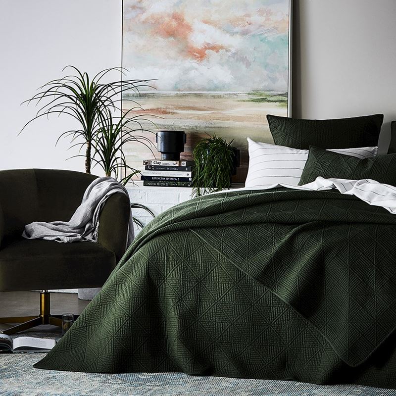 Prism Quilted Khaki Coverlet
