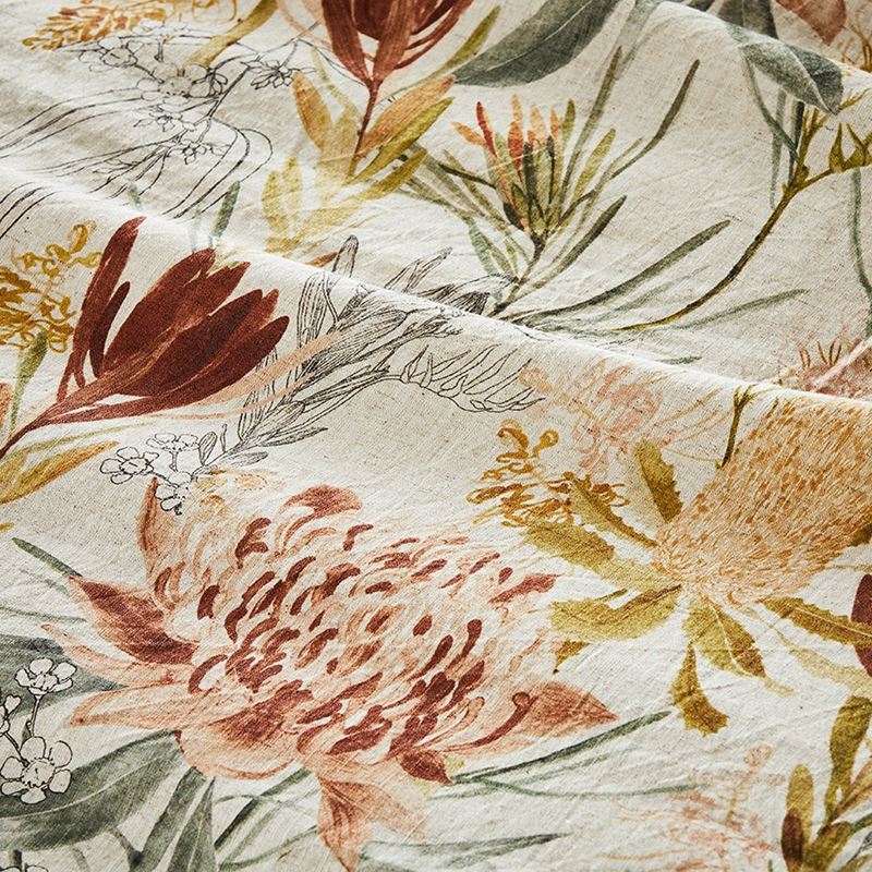 Native Floral Natural Quilt Cover Set