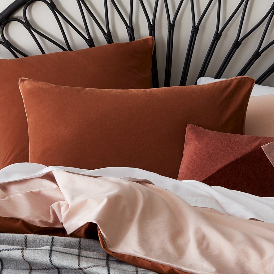 Stonewashed Tobacco Two Toned Quilt Cover Set Adairs