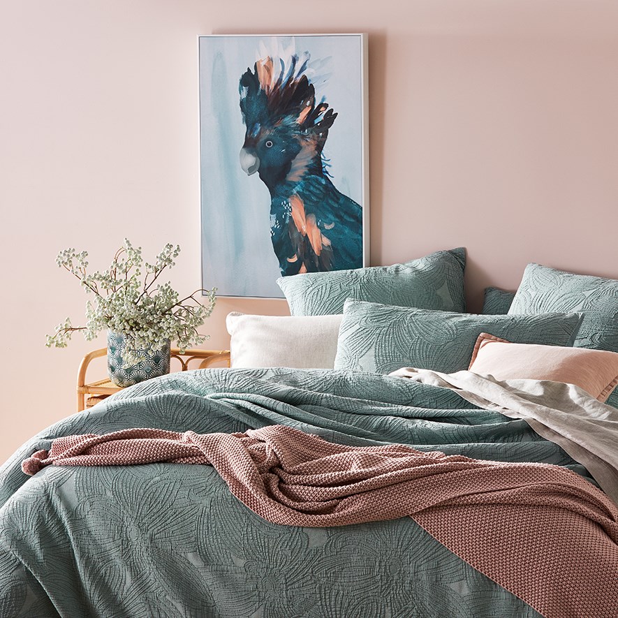 Alice Matelasse Sage Quilt Cover Adairs