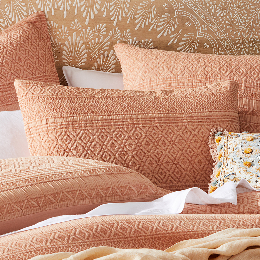 Coral top duvet cover