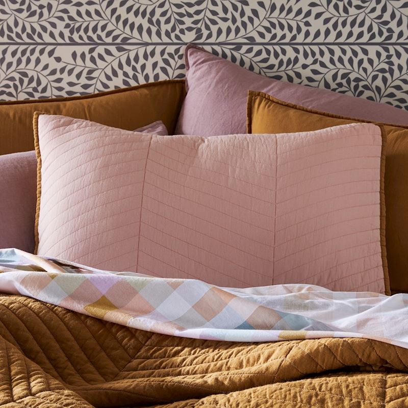 Roma Quilted Misty Rose Coverlet