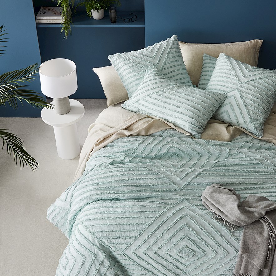 Harlow Tufted Mint Quilt Cover Separates Adairs