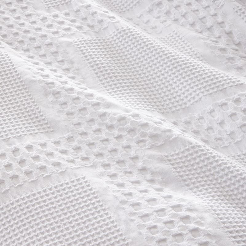 Waffle Check White Quilt Cover Separates