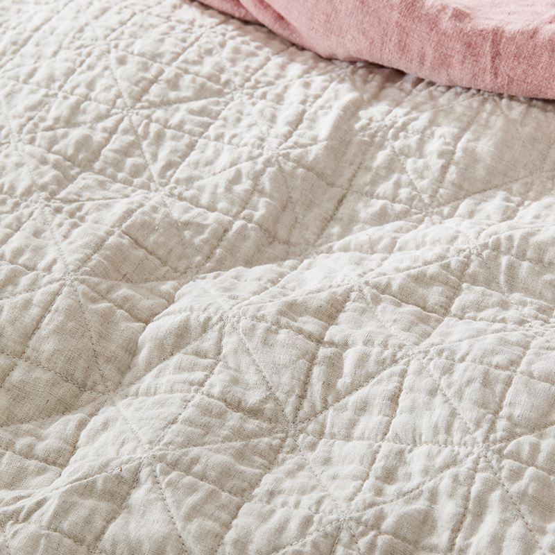Vintage Washed Linen Linen Quilted Quilt Cover Separates