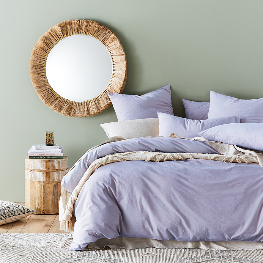 Stonewashed Cotton Orchid Quilt Cover Adairs