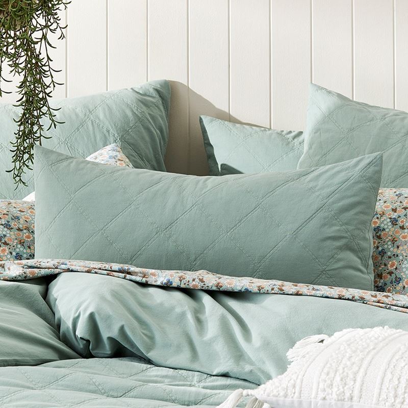 Stonewashed Cotton Gumleaf Quilted Coverlet Separates