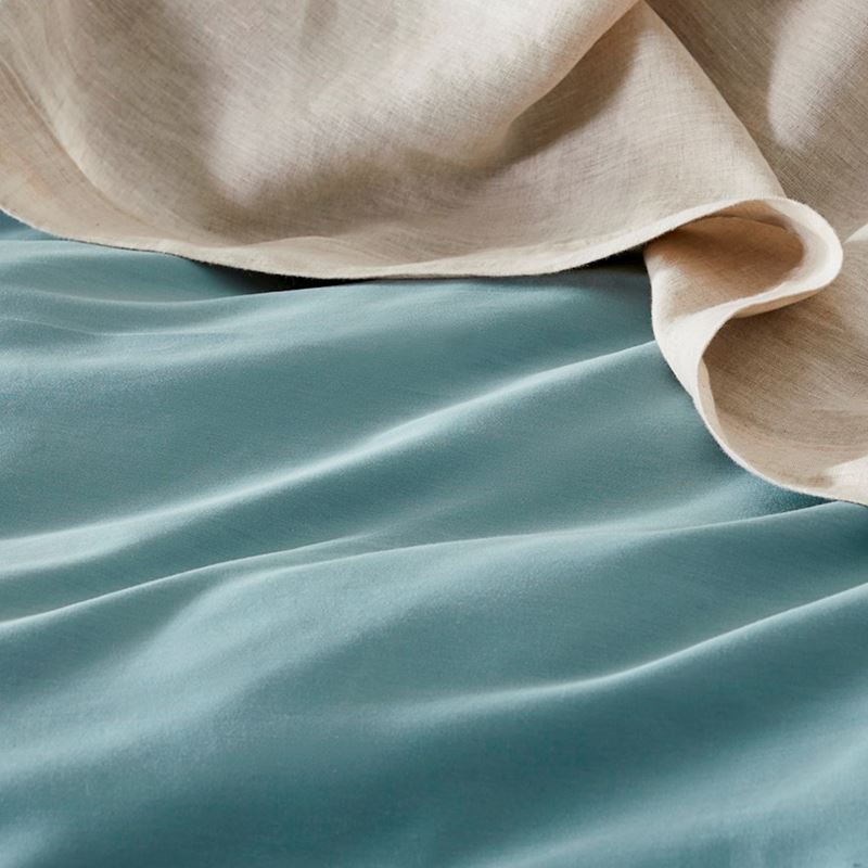 600TC Bamboo Cotton Blue Grey Quilt Cover + Pillowcases