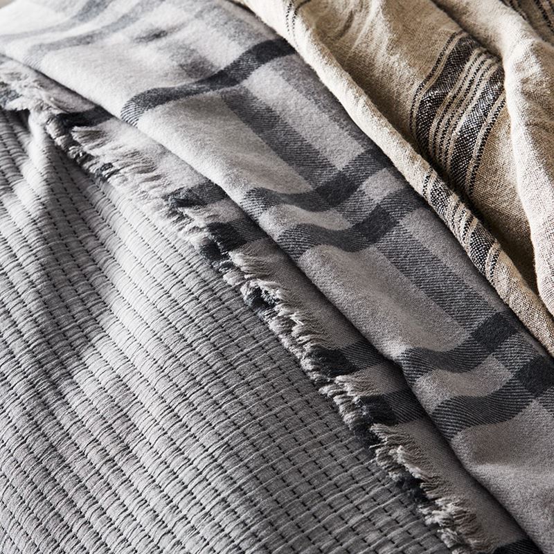 Mark Tuckey Quilted Grey Quilt Cover