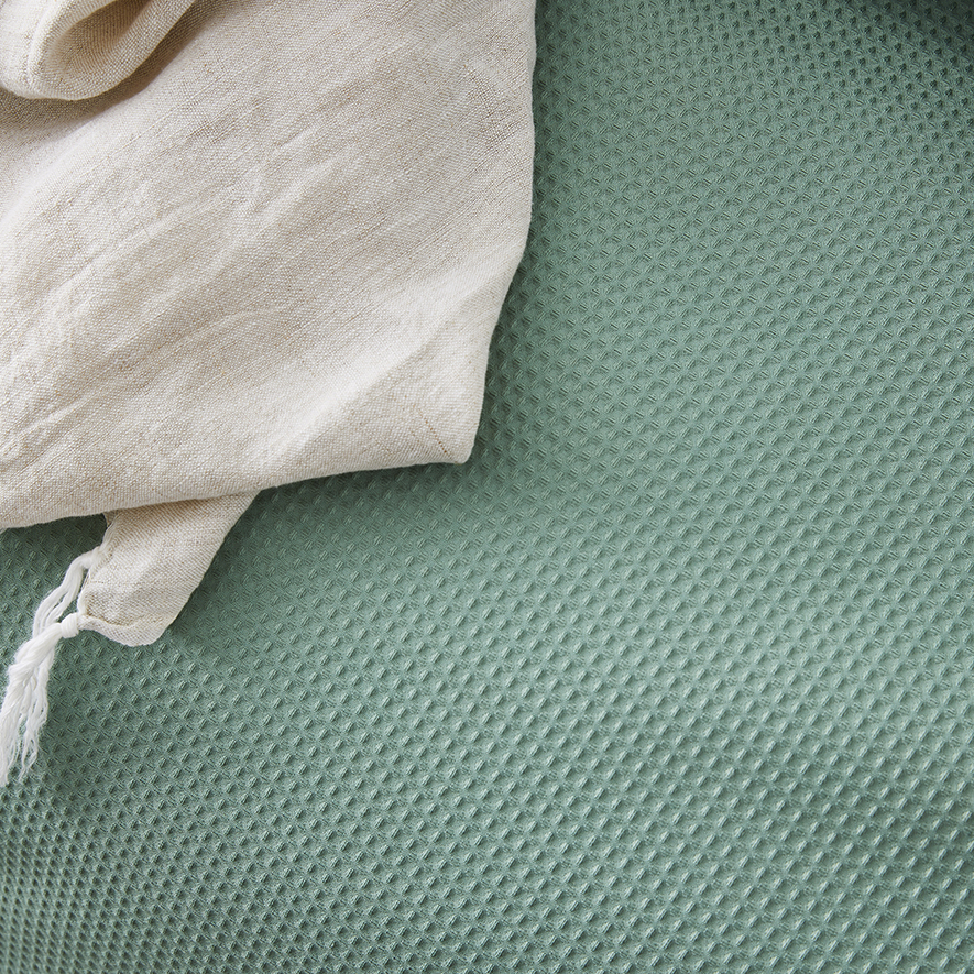 Tribeca Waffle Quilt Cover Set Aloe Adairs