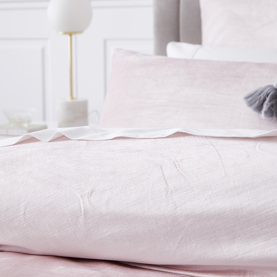 Luxe Velvet Quilt Cover Blush Adairs