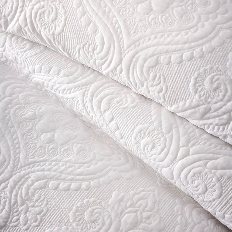 Abigail Quilted Quilt Cover White