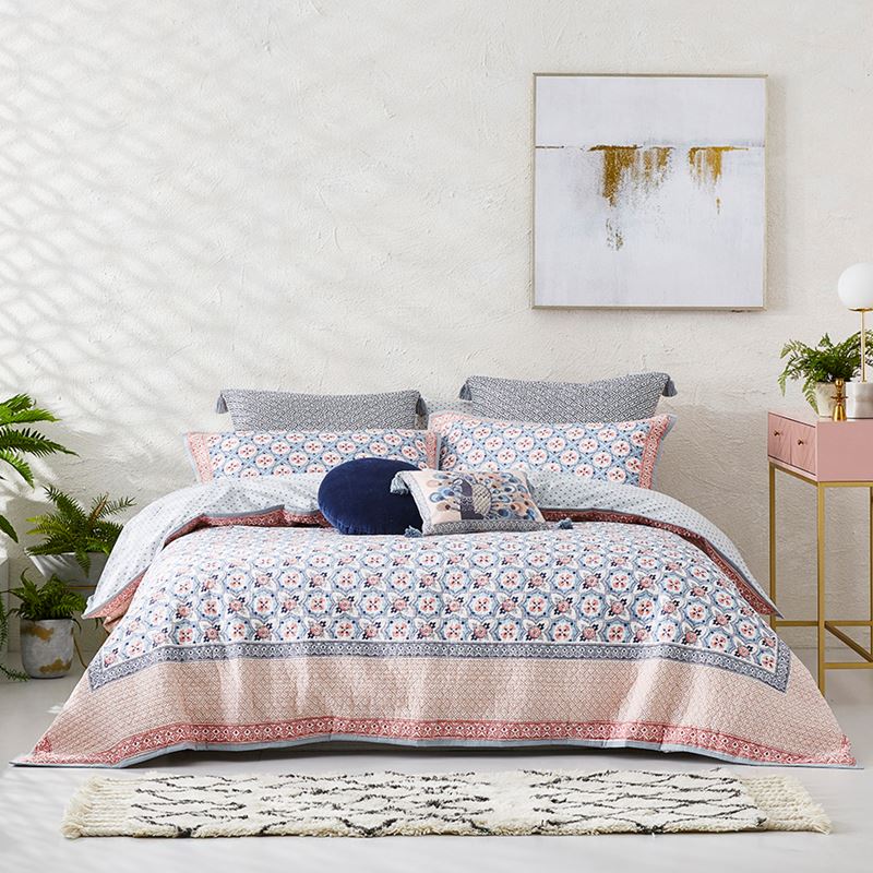 Kashmir Quilted Quilt Cover Peach