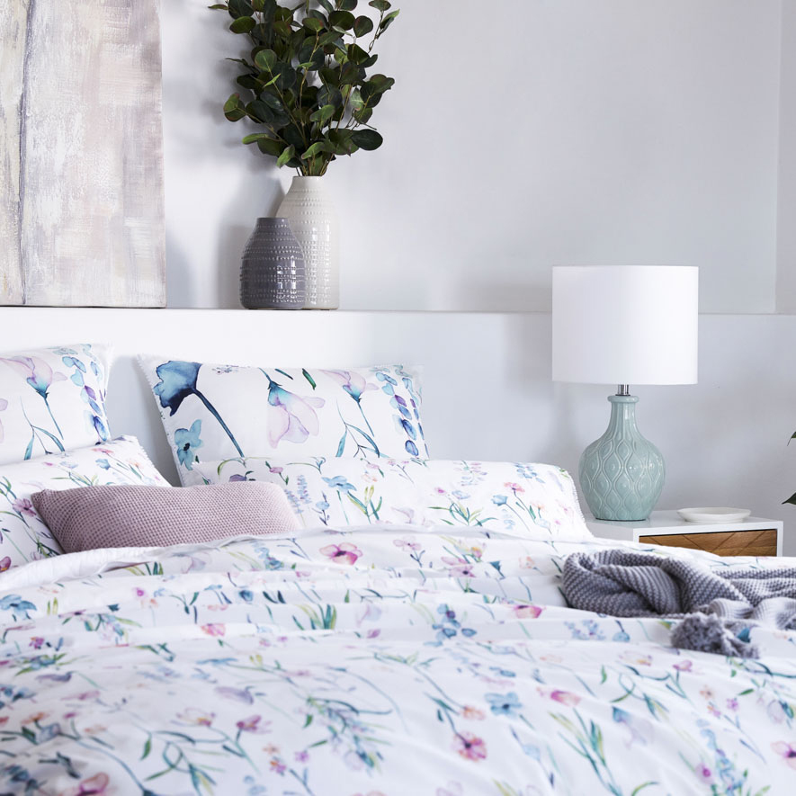 Wild Flower Quilt Cover Set White Adairs