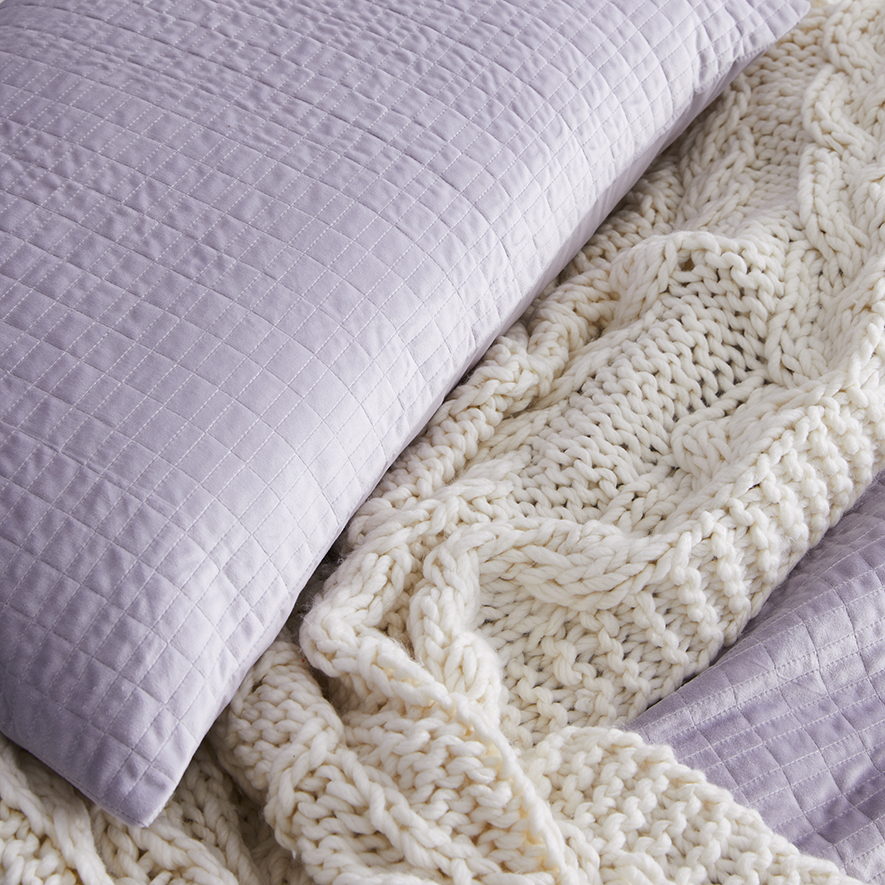 Luna Velvet Lilac Quilted Quilt Cover Separates Adairs