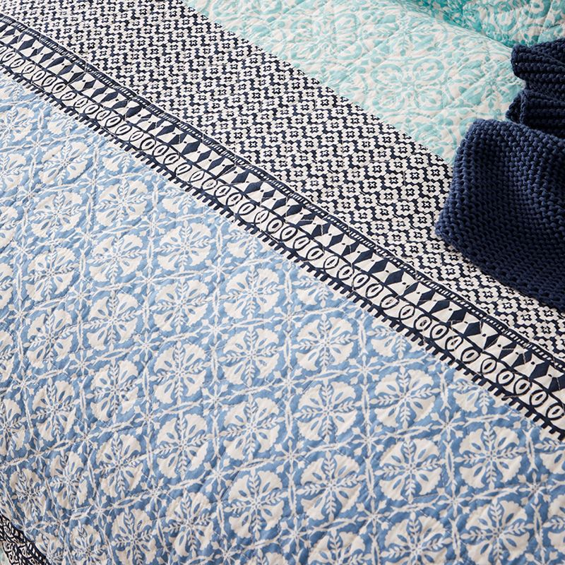 Treviso Quilted Ocean Quilt Cover