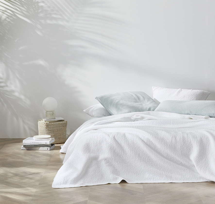 Lindy Klim Besakih White Coverlet Separates Adairs